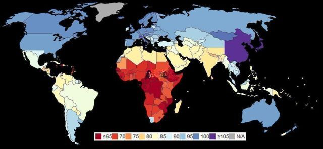 世界IQ分布图